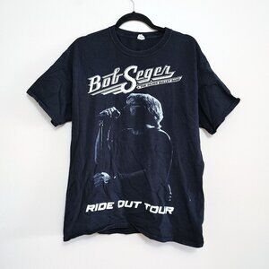 Bob Seger Ride Out Tour Tee Men’s Large Black 2014 Tour Concert Shirt